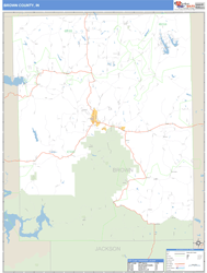 Brown County, IN Zip Code Wall Map