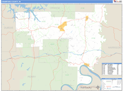 Crawford County, IN Wall Map