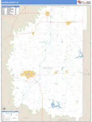 Daviess County, IN Wall Map