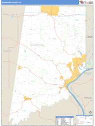 Dearborn County, IN Wall Map