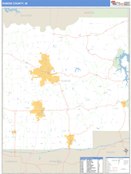 Dubois County, IN Zip Code Wall Map