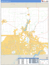 Hamilton County, IN Zip Code Wall Map