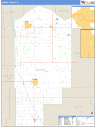 Jasper County, IN Wall Map