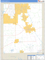 Johnson County, IN Wall Map