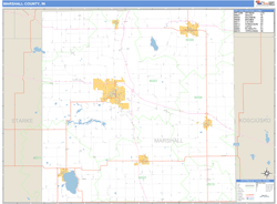 Marshall County, IN Zip Code Wall Map