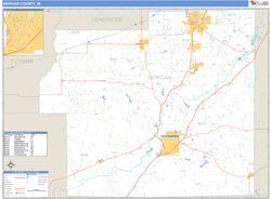 Morgan County, IN Zip Code Wall Map