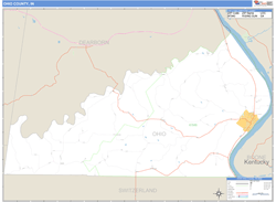 Ohio County, IN Zip Code Wall Map