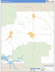 Orange County, IN Zip Code Wall Map