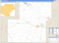 Owen County, IN Zip Code Wall Map