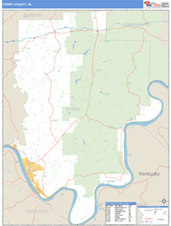 Perry County, IN Zip Code Wall Map
