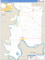 Posey County, IN Wall Map