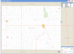 Pulaski County, IN Zip Code Wall Map