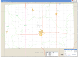 Tipton County, IN Wall Map