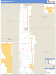 Vermillion County, IN Wall Map