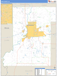 Vigo County, IN Wall Map