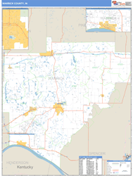 Warrick County, IN Zip Code Wall Map