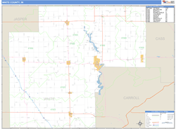 White County, IN Zip Code Wall Map