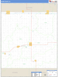 Adair County, IA Zip Code Wall Map