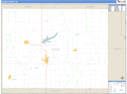 Adams County, IA Wall Map