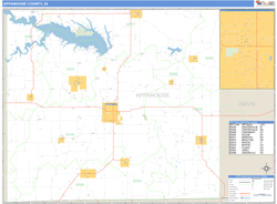 Appanoose County, IA Zip Code Wall Map