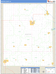 Benton County, IA Zip Code Wall Map