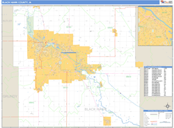 Black Hawk County, IA Zip Code Wall Map