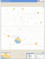 Buena Vista County, IA Zip Code Wall Map