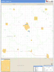 Carroll County, IA Zip Code Wall Map