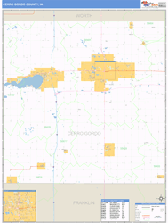 Cerro Gordo County, IA Wall Map