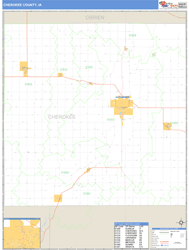 Cherokee County, IA Zip Code Wall Map