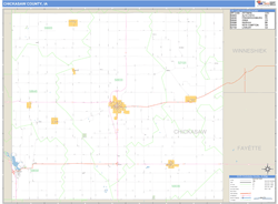 Chickasaw County, IA Zip Code Wall Map