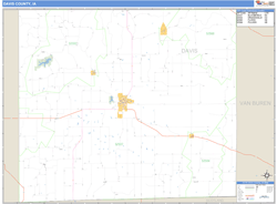 Davis County, IA Wall Map