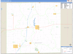 Decatur County, IA Zip Code Wall Map