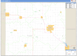 Floyd County, IA Wall Map