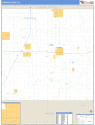 Franklin County, IA Zip Code Wall Map