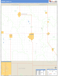 Greene County, IA Zip Code Wall Map