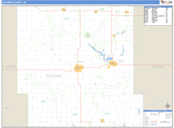 Guthrie County, IA Zip Code Wall Map