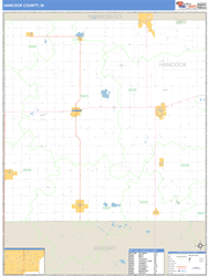 Hancock County, IA Zip Code Wall Map