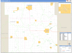 Hardin County, IA Zip Code Wall Map