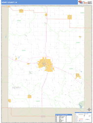Henry County, IA Zip Code Wall Map