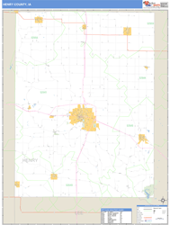 Henry County, IA Wall Map