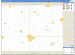 Humboldt County, IA Zip Code Wall Map