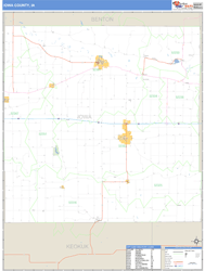 Iowa County, IA Wall Map