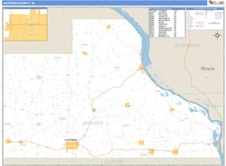 Jackson County, IA Zip Code Wall Map