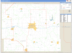 Jasper County, IA Wall Map