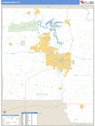 Johnson County, IA Zip Code Wall Map