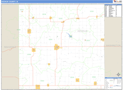 Keokuk County, IA Zip Code Wall Map