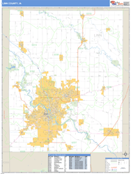 Linn County, IA Wall Map