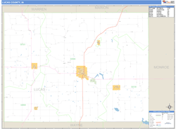 Lucas County, IA Zip Code Wall Map