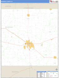 Mahaska County, IA Zip Code Wall Map